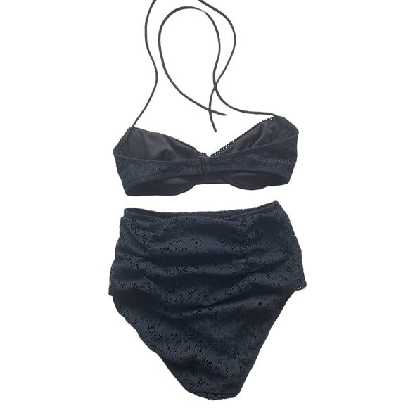 Shoshanna Eyelet High Waisted Two Piece Bikini - Picture 3 of 6